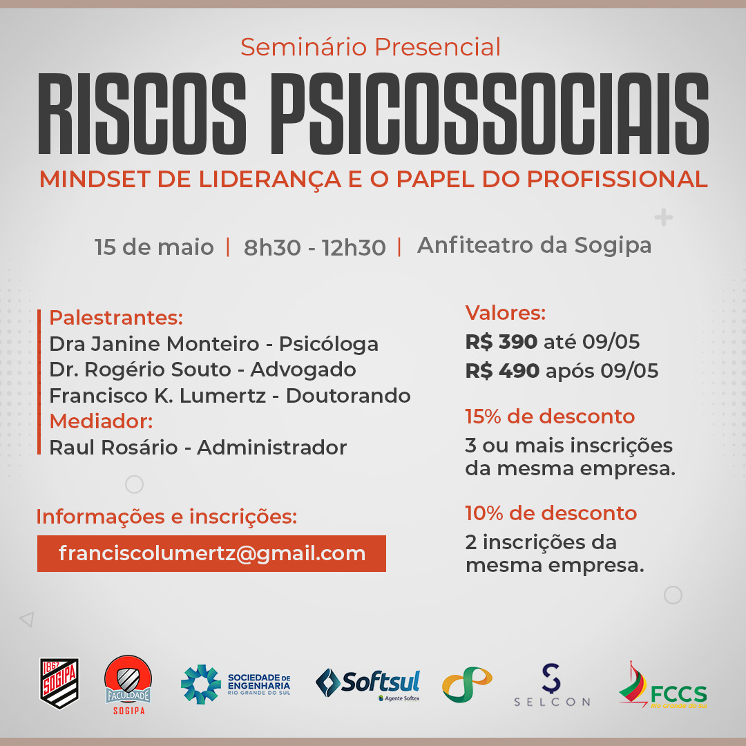 Seminário debate riscos psicossiciais