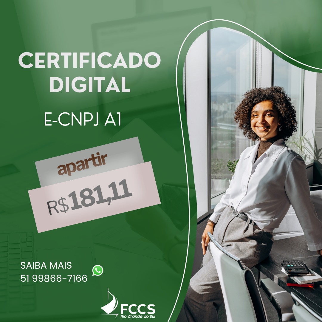 Promoção imperdível da FCCS-RS para o Certificado Digital E-CNPJ A1