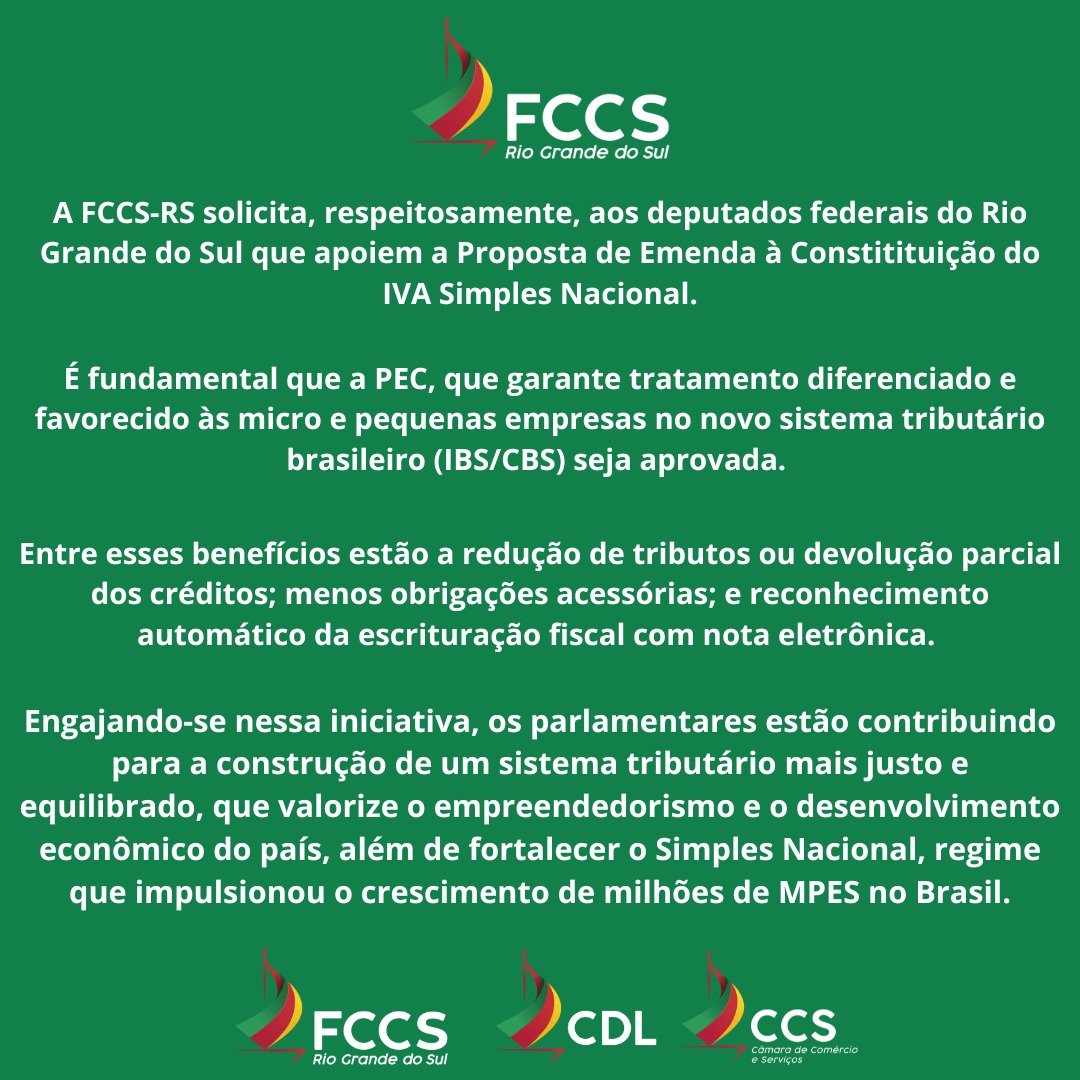 Deputados federais gaúchos precisam apoiar a PEC do Simples Nacional