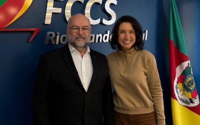 Presidente Vitor Augusto Koch recebe visita da vereadora de Porto Alegre, Comandante Nádia