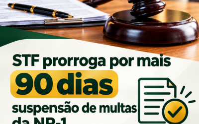 STF prorroga por mais 90 dias suspensão de multas da NR-1